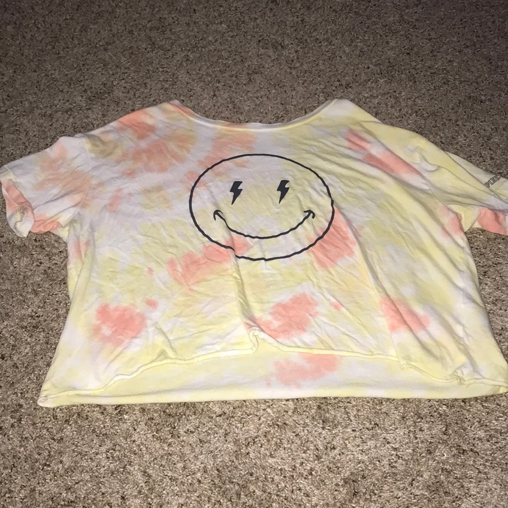 Tie dye smiley face shirt from PINK size small